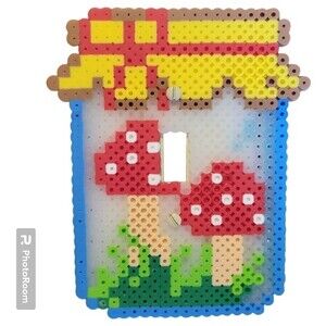 Mushroom Jar PERLER SWITCH PLATE